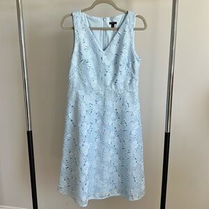 Ann Taylor Petite Elegant Blue Lace Dress